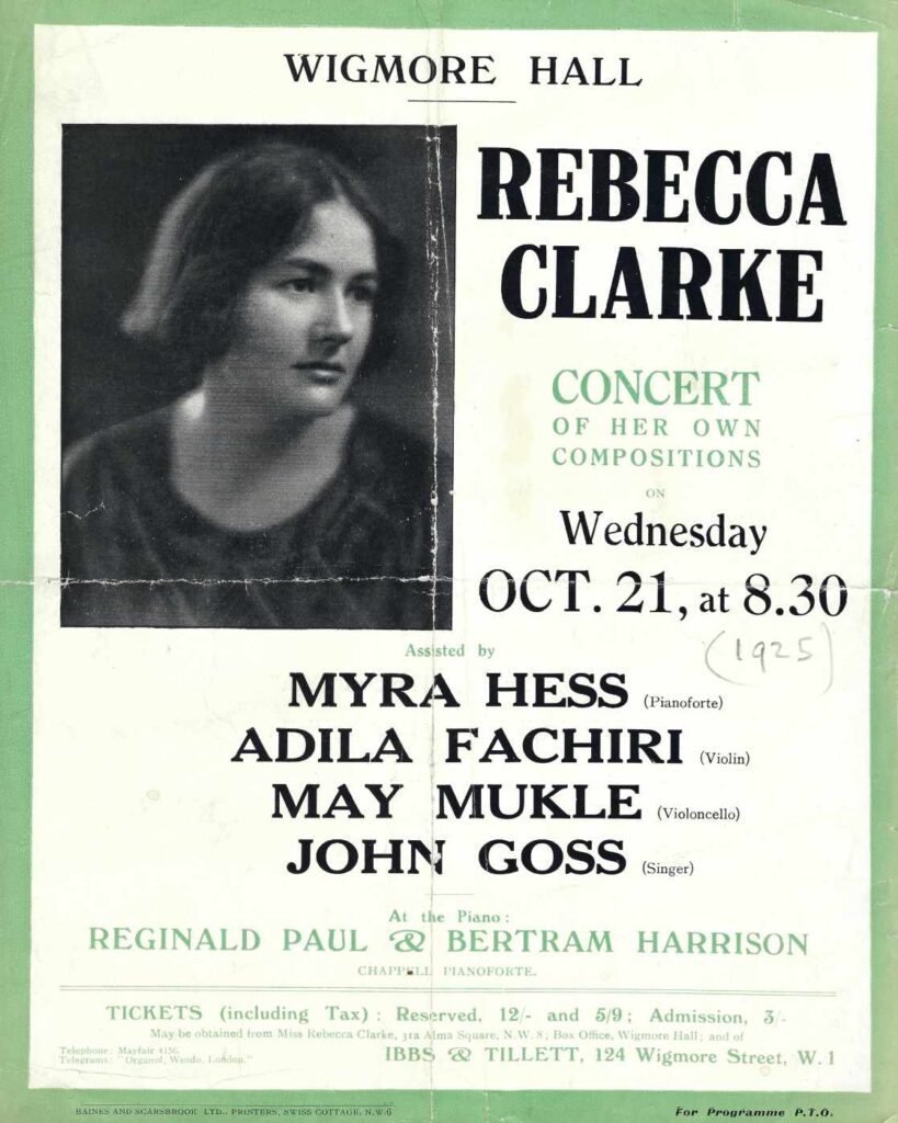 handbill, dated in Clarke's hand; this concert included the Old English Songs